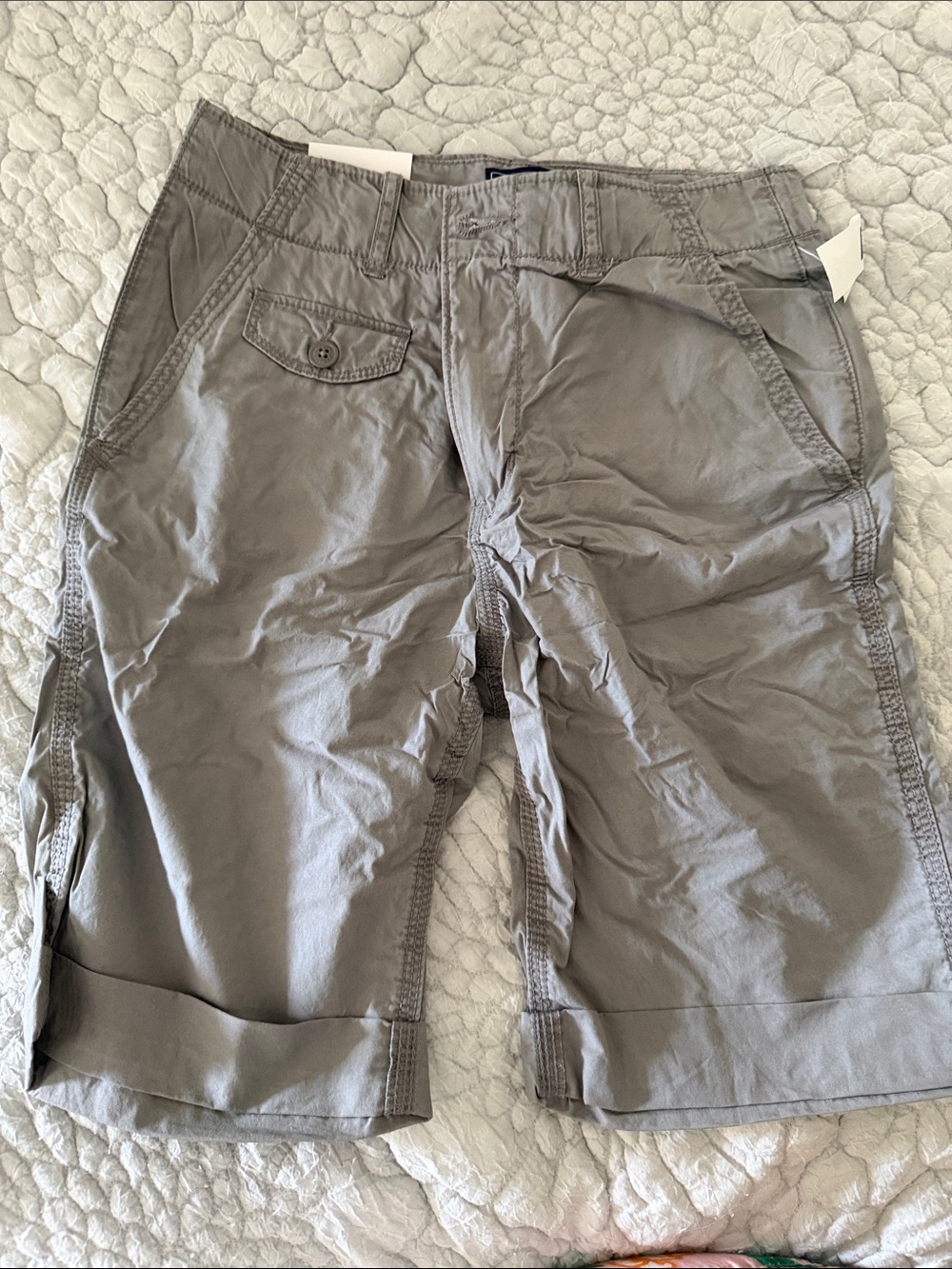 NWT GAP Factory Boys Gray Casual Cargo Shorts